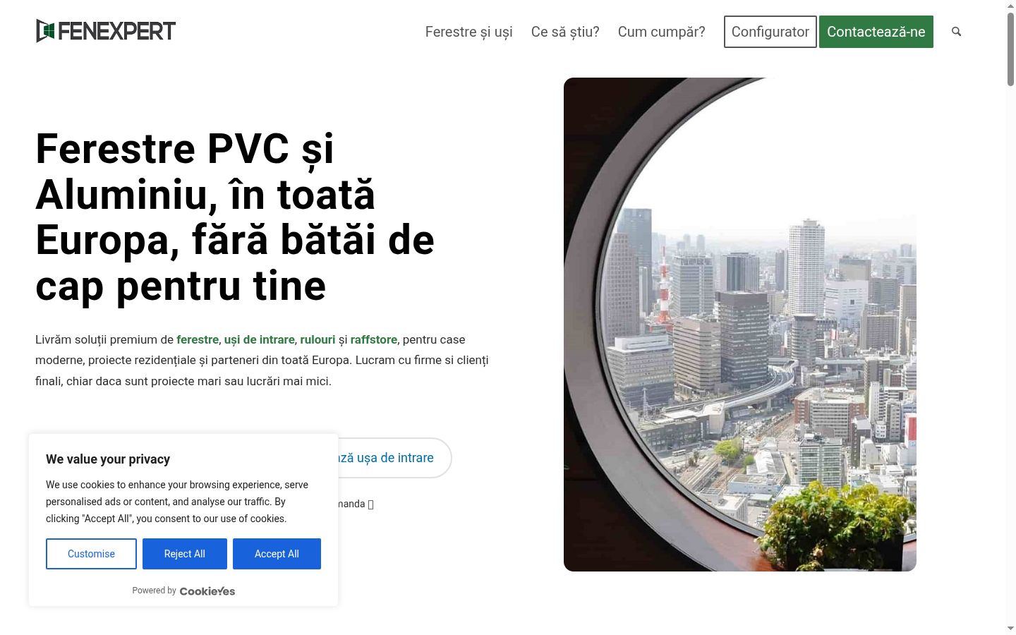 Snímek obrazovky baneru souhlasu zobrazeného před jakoukoli interakcí