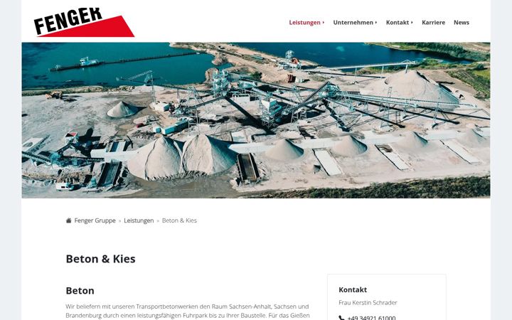 Screenshot of fenger-betonundkies.de