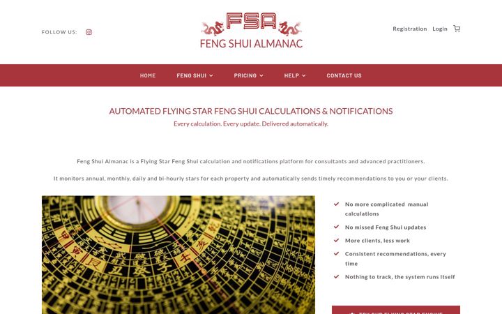 Screenshot of fengshui-almanac.com