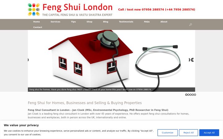 Screenshot of fengshuilondon.net