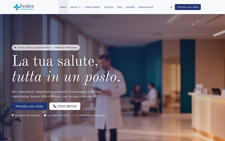 Zrzut ekranu fenicepolispecialistica.it
