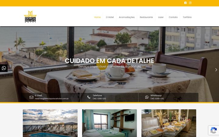 Screenshot of feniciapalace.com.br