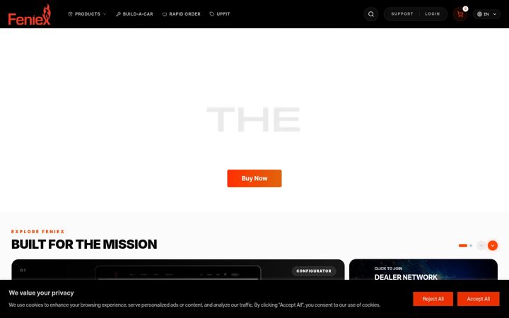 Screenshot of feniexindustries.com