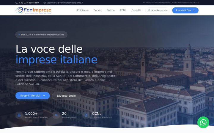 Screenshot of fenimpresebergamo.it