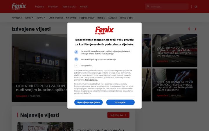 Screenshot of fenix-magazin.de