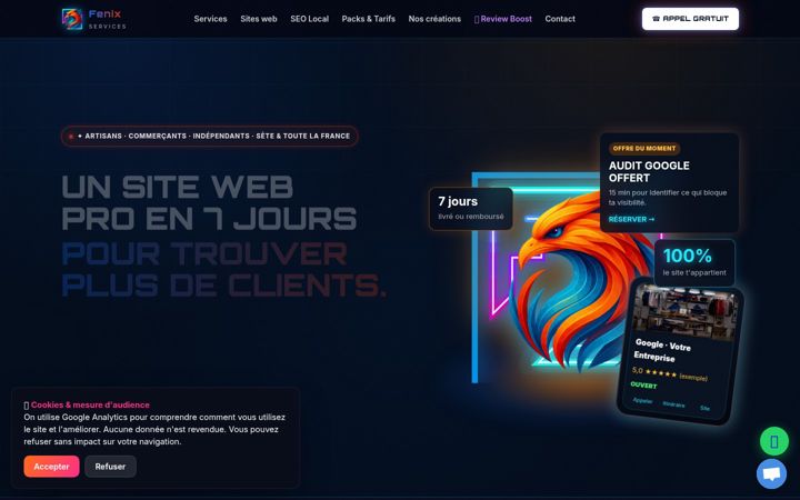 Screenshot of fenix-services.fr