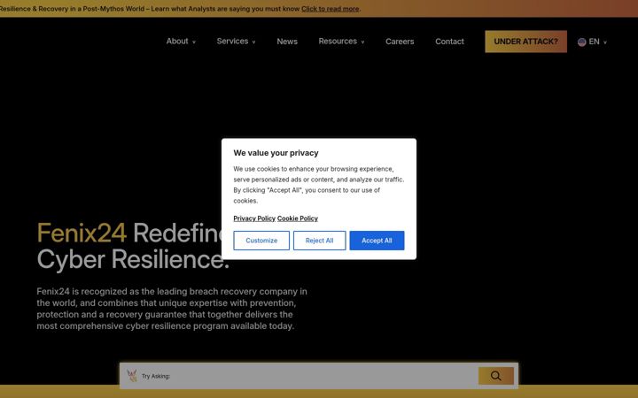 Screenshot of fenix24.com