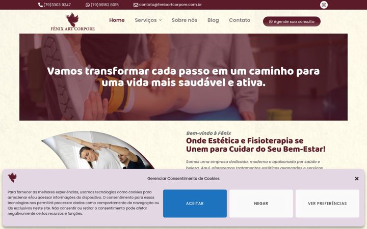 Snímek obrazovky fenixartcorpore.com.br