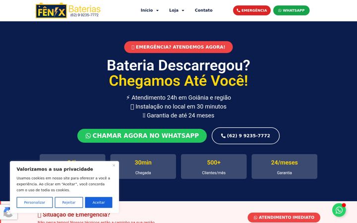 Snímek obrazovky fenixbateriasgo.com.br