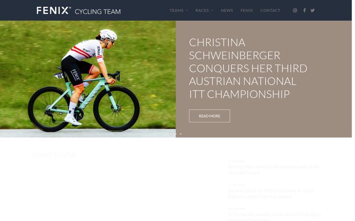 Screenshot of fenixcyclingteam.com