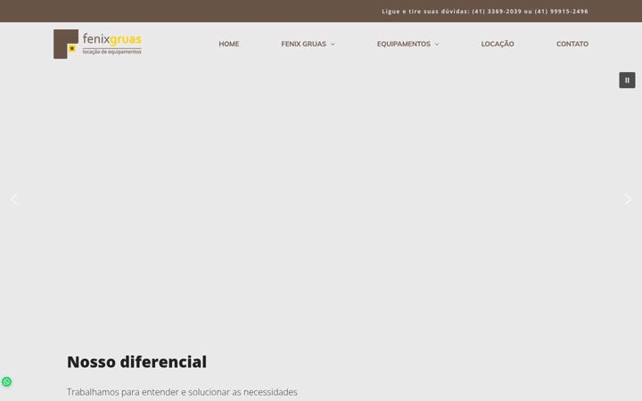 Screenshot of fenixgruas.com.br
