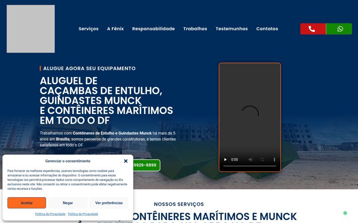 Screenshot of fenixlocacoes.com.br