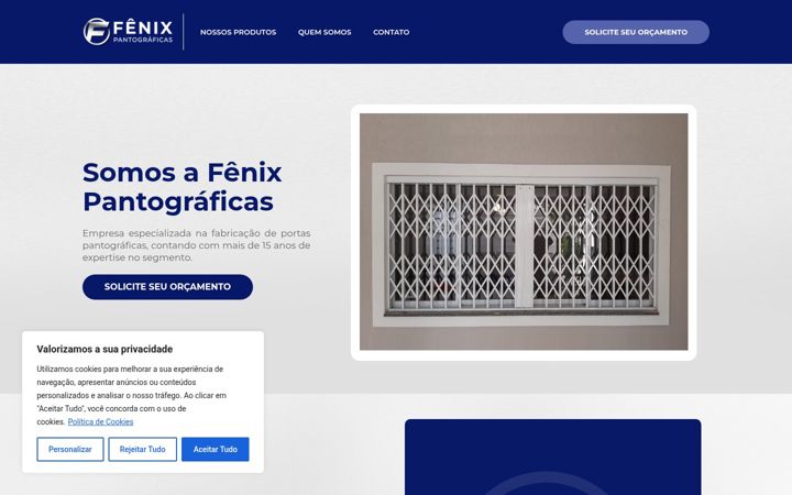 Screenshot of fenixpantograficas.com.br