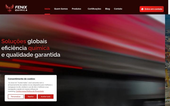 Screenshot of fenixquimica.ind.br