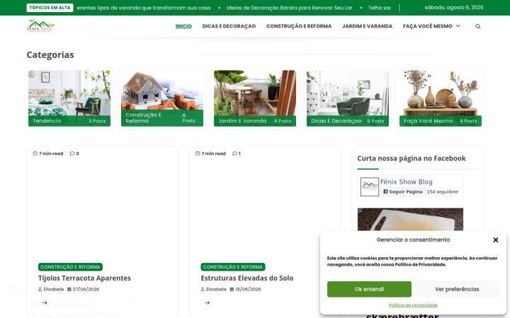 Screenshot of fenixshow.com.br