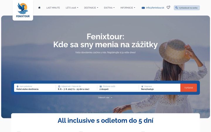 Screenshot of fenixtour.sk