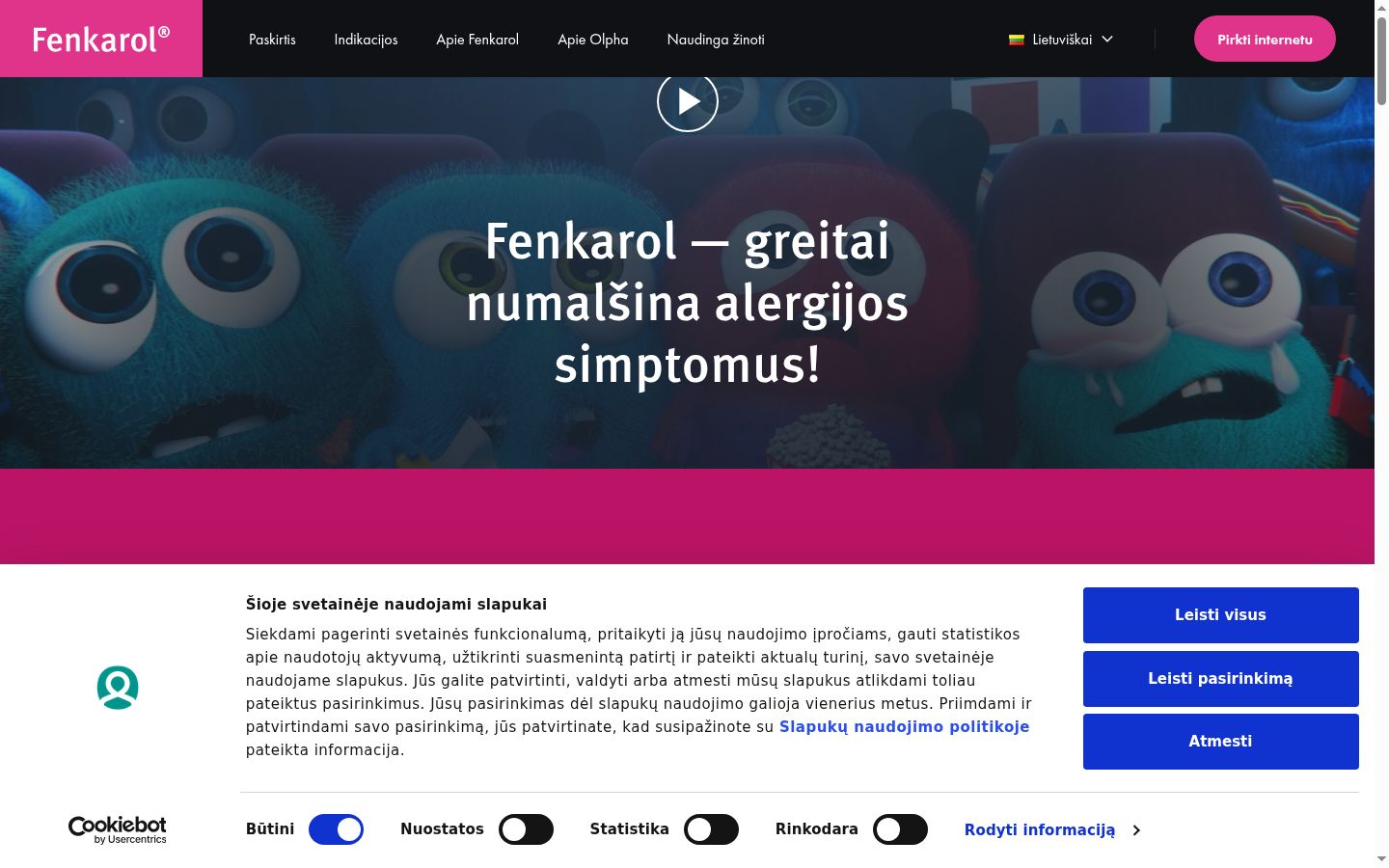 Snímek obrazovky baneru souhlasu zobrazeného před jakoukoli interakcí