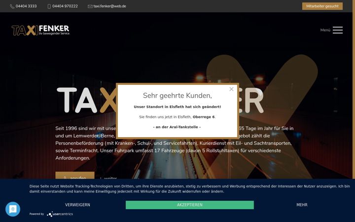 Screenshot of fenker-taxi.de