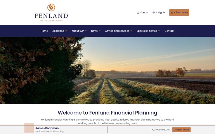 Screenshot of fenlandfinancialplanning.co.uk