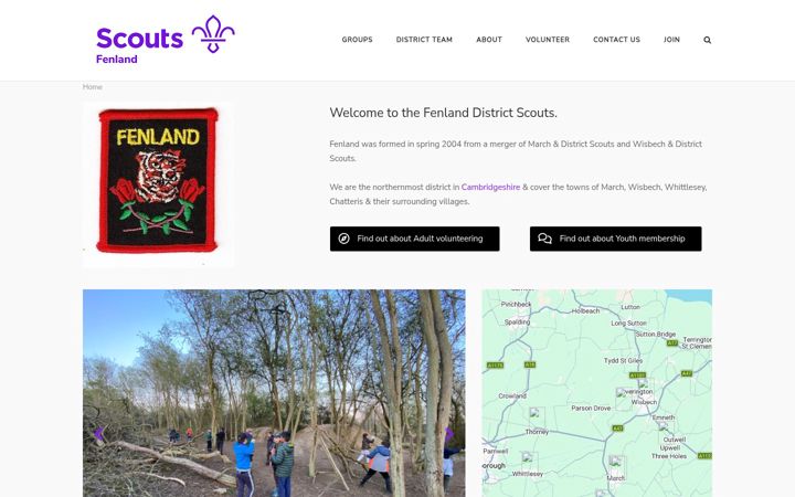 Screenshot of fenlandscouting.org