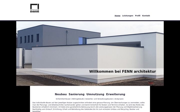 Screenshot of fenn-architektur.de