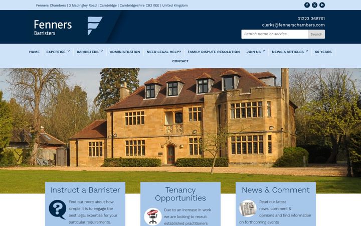 Screenshot of fennerschambers.com