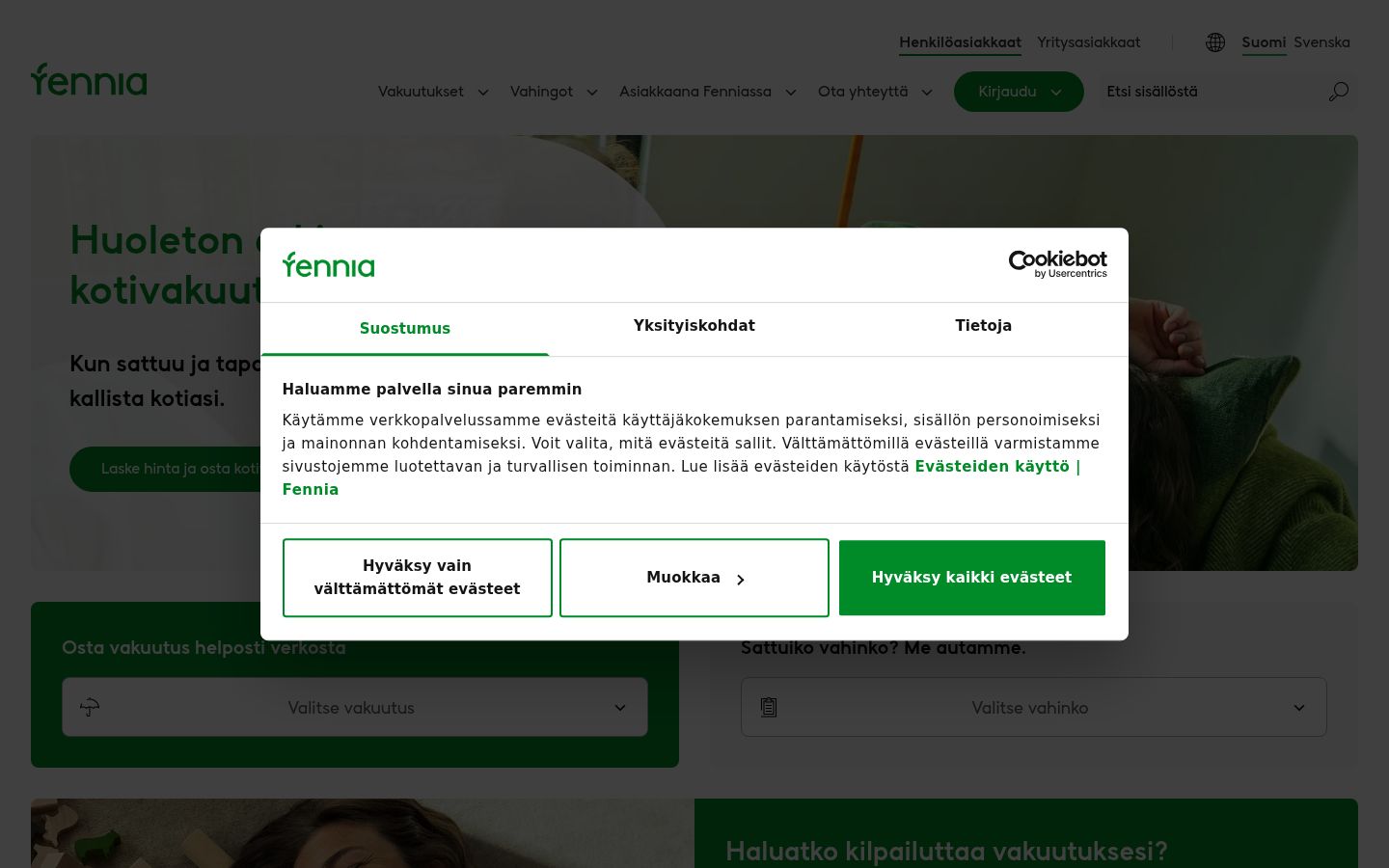 Snímka obrazovky banera súhlasu zobrazeného pred akoukoľvek interakciou