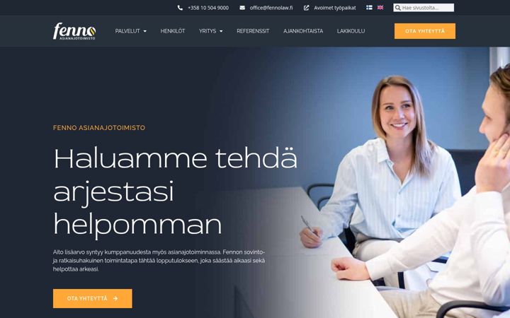 Screenshot of fennolaw.fi