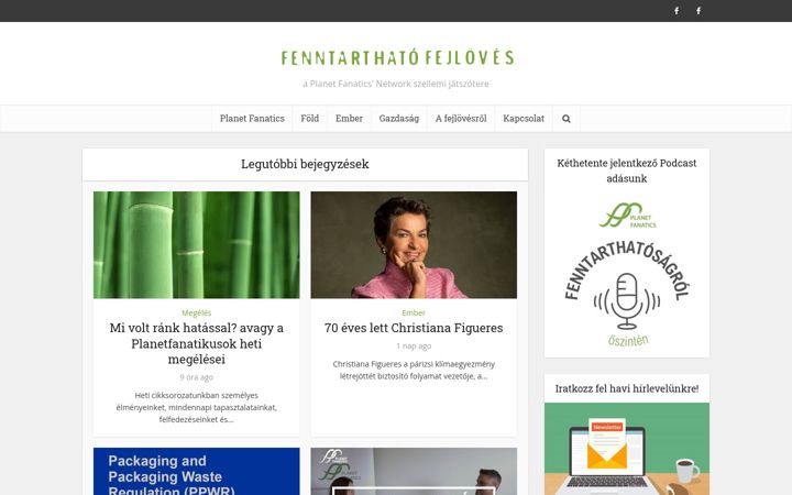 Screenshot of fenntarthatofejloves.net