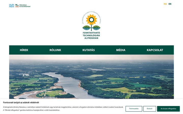 Screenshot of fenntarthatotechnologiak.hu