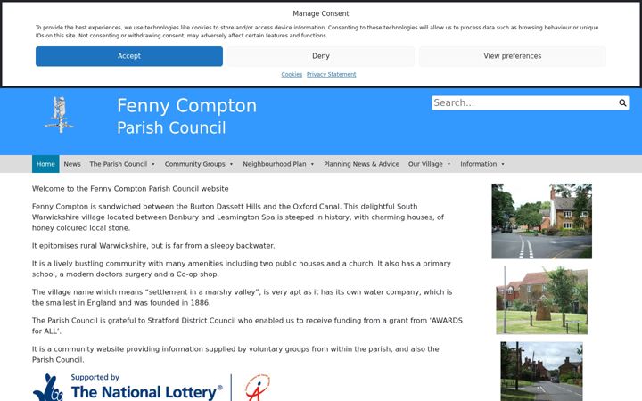 Screenshot ta' fennycompton-pc.gov.uk