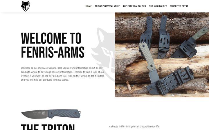 Screenshot of fenris-arms.com