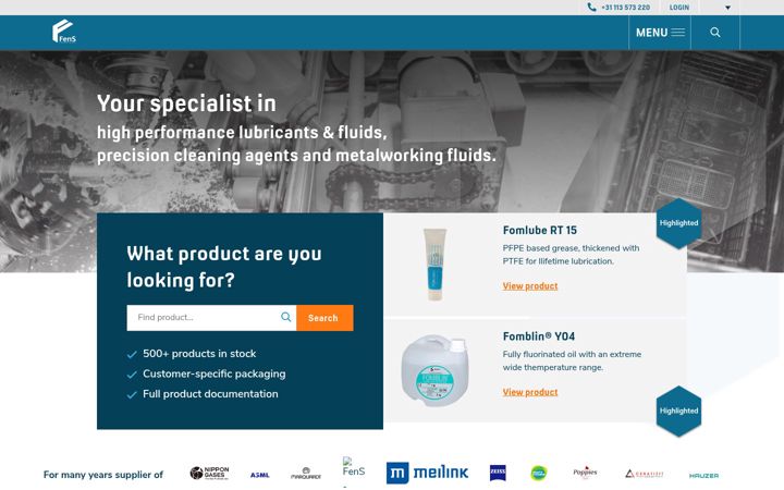 Screenshot of fens.com