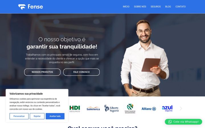 Screenshot of fensecorretora.com.br
