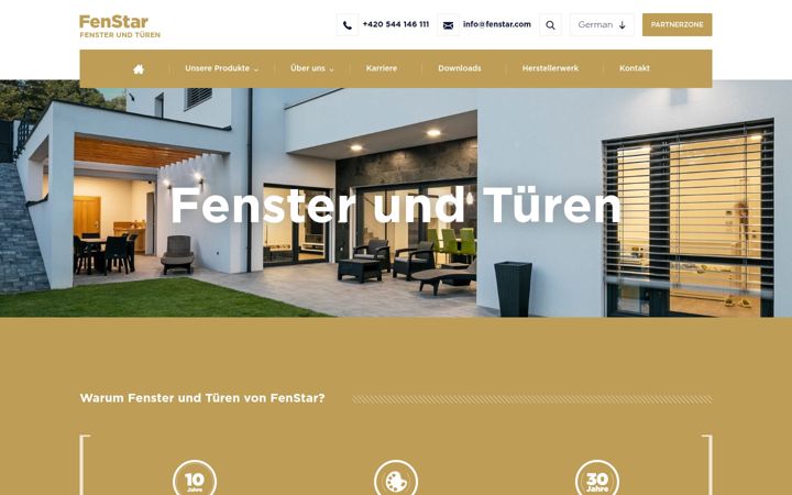 Screenshot of fenstar.de