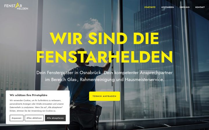 Screenshot of fenstarhelden.de