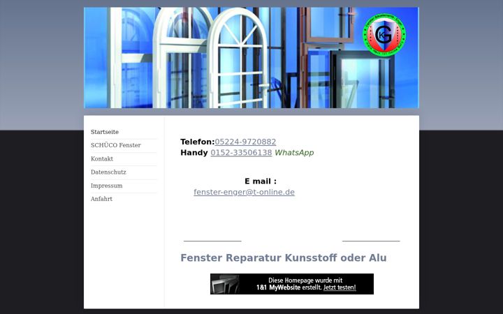Screenshot of fenster-bauelemente-enger.de