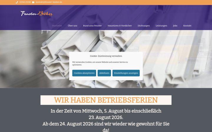 Screenshot of fenster-boeker.de