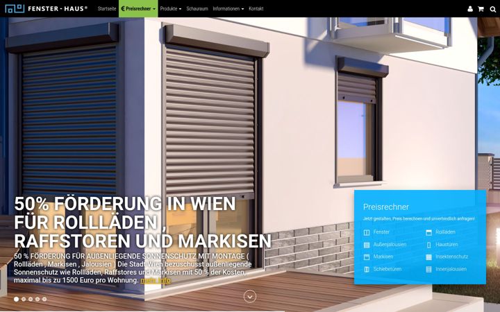 Screenshot of fenster-haus.at