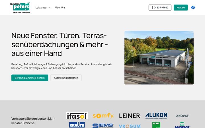 Screenshot of fenster-peters.de
