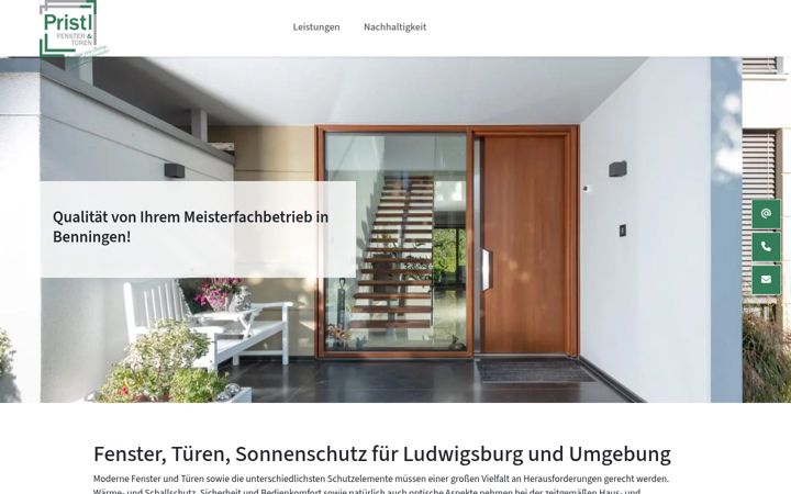 Screenshot of fenster-pristl.de