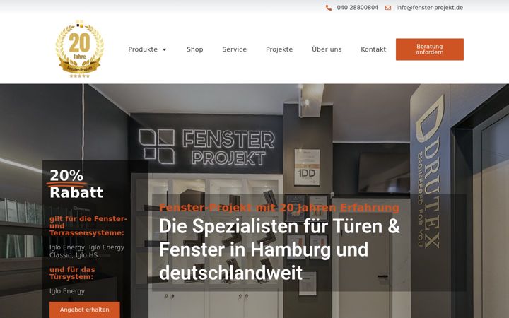 Zrzut ekranu fenster-projekt.de