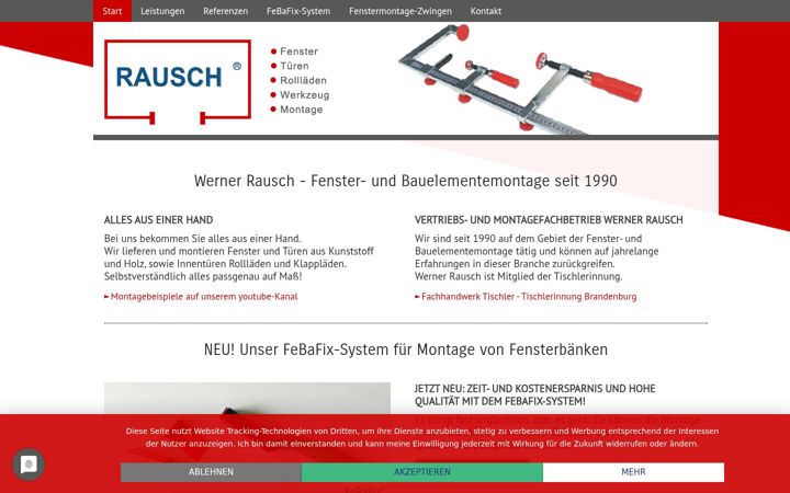 Zrzut ekranu fenster-rausch.de