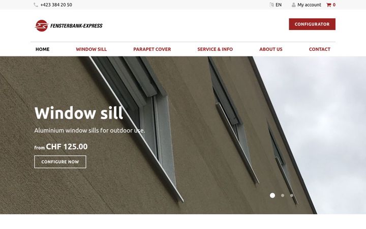Screenshot of fensterbank-express.ch