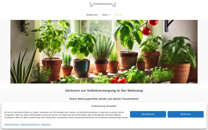 Snímek obrazovky fensterbankgarten.de