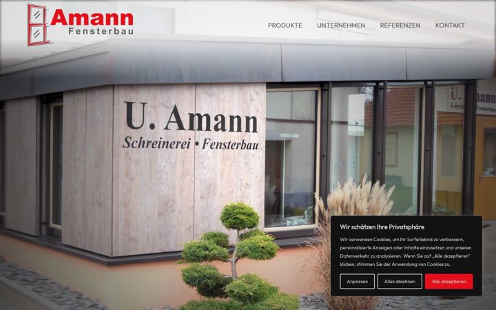 Screenshot of fensterbau-amann.de