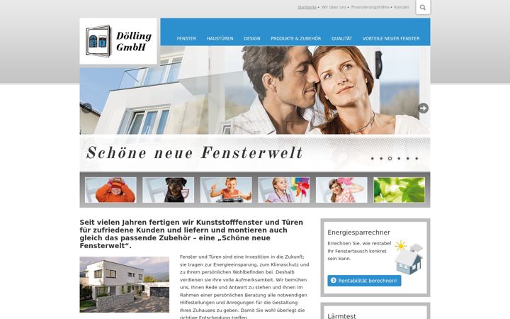Screenshot of fensterbau-doelling.de