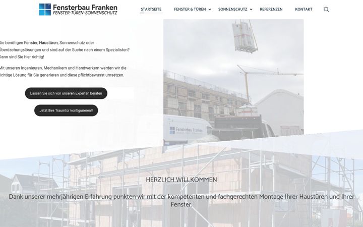 Posnetek zaslona fensterbau-franken.de