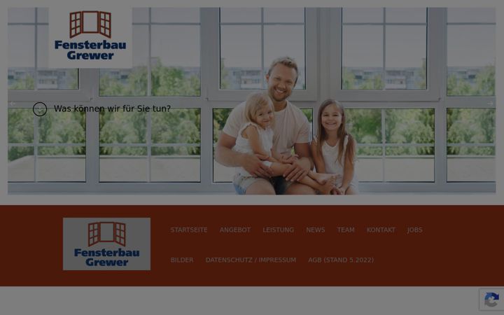 Snimka zaslona za fensterbau-grewer.de