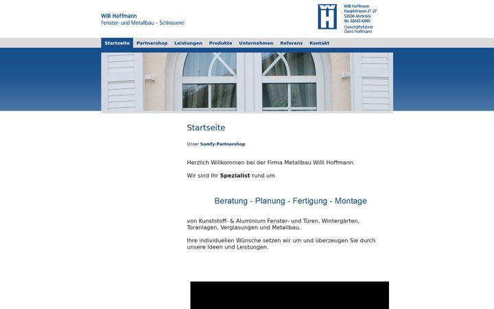 Screenshot of fensterbau-hoffmann.de